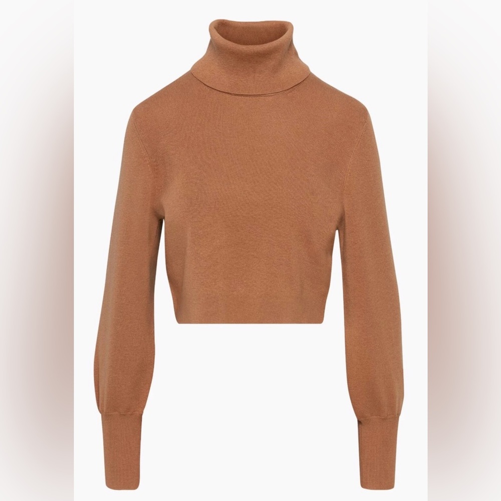 Aritzia Wilfred Rebecca Wool Turtleneck Cropped Sweater